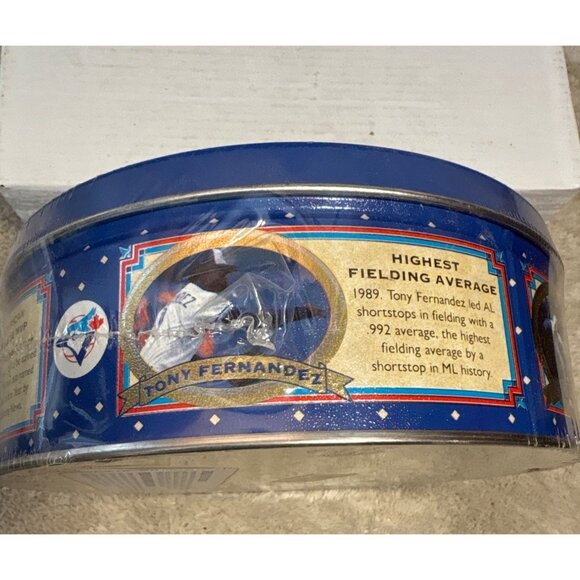 Toronto Blue Jays Cookie Tin Dave Stiebs No-Hitter 1991 History  7" New Sealed - Picture 3 of 8